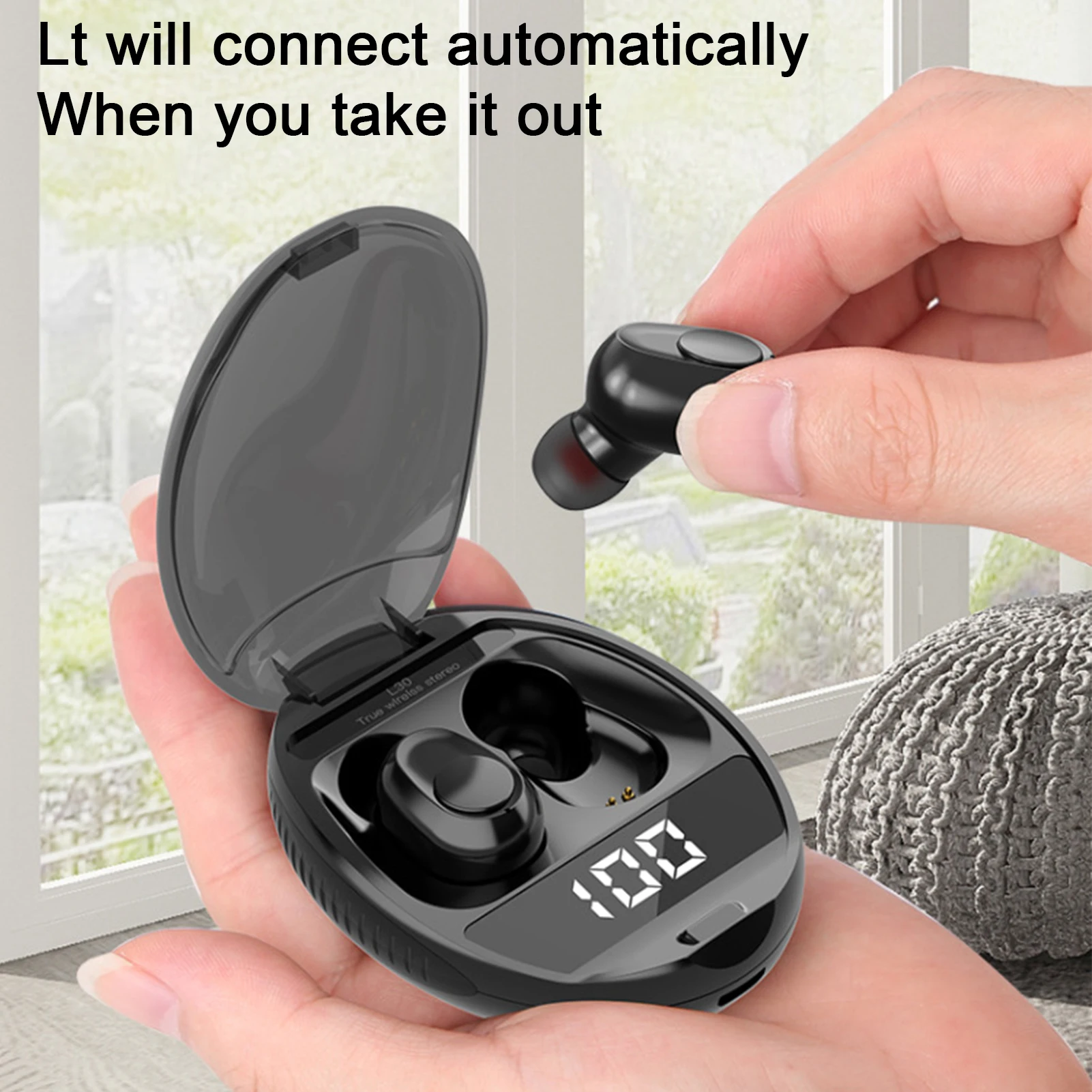 NEW L30 TWS Bluetooth 5 0 Mini Earphone Wireless Headset Digital Charging Box Sports Waterproof Earbuds for Xiaomi Huawei phone