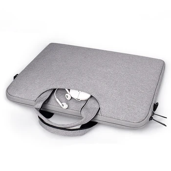 

Canvas Portable Laptop Bag For Apple Huawei Pro13.3 14.1 15.4 Laptop Shoulder Bag Grey Handbags For Women&men