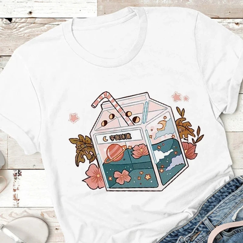 ZOGANKIN New Ice Cream Cute Cartoon Women Pink T shirt Harajuku Kawaii Spring Summer Tshirt Casual Tumblr Outfit Fashion Tops chrome hearts t shirt