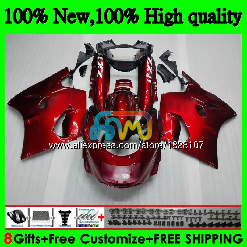 Корпус для KAWASAKI ZX-11R ZZR 1100ZZR1100 ZX11 R ZZR-1100 7BS. 12 ZX-11 ZX 11R ZX11R 90 женская обувь из блестящей Красной 91 92 1990 1991 1992 обтекатель