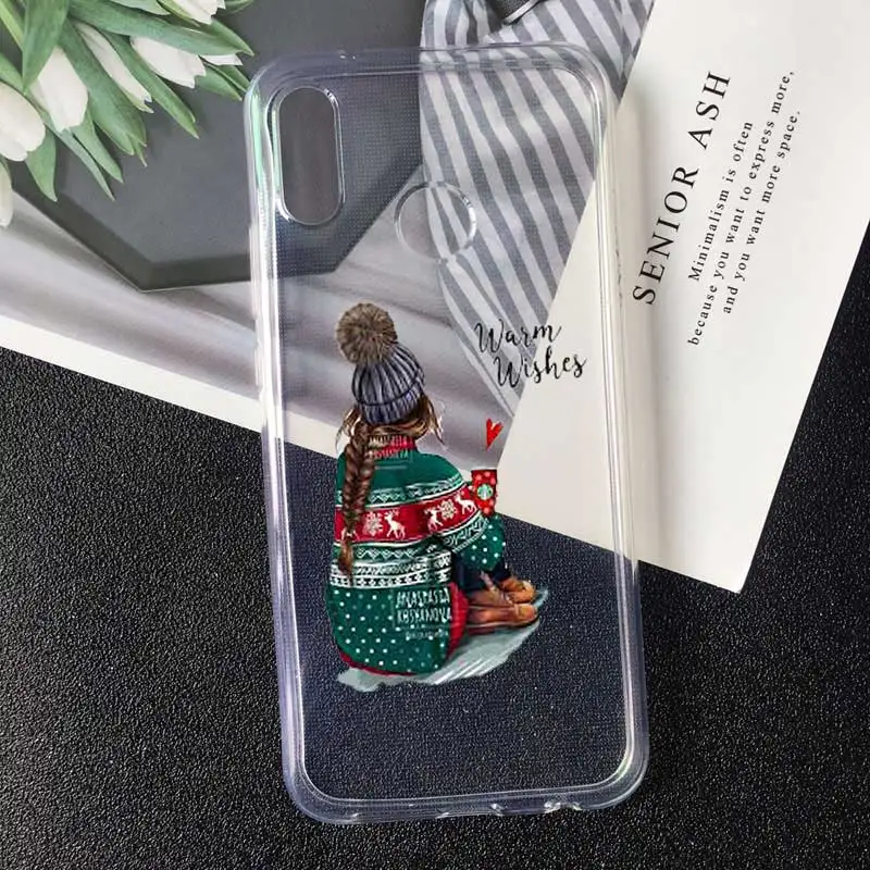 С Новым Годом Веселый Чехол для телефона с рождественским рисунком для huawei p30 p10 p20 lite mate 20 p30 p20 PRO Чехол для samsung A30 A5 S10 E S6 - Цвет: TPU A2098-pink