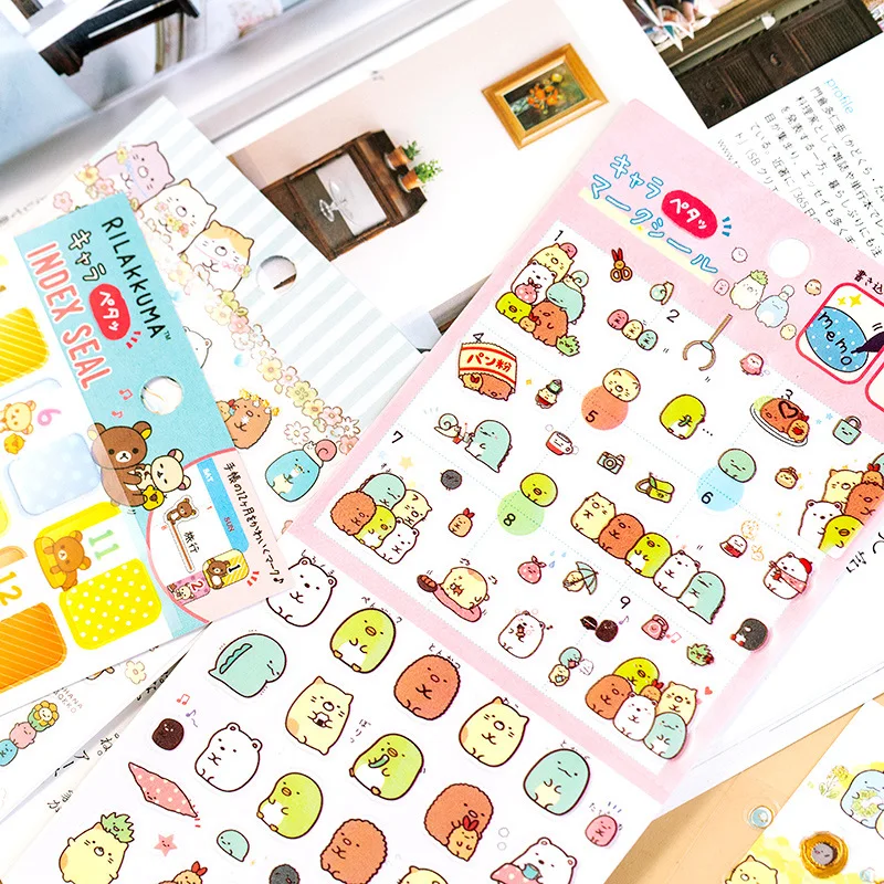 1 шт. Kawaii Мультфильм Sumikko Gurashi Bullet Journal Декоративные Канцелярские наклейки Скрапбукинг DIY дневник альбом палка этикетка