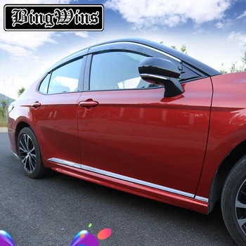 

Car styling For Toyota 8th Camry 18-19 Car cover Collision avoidance protection side body door trim stick strip molding bumper