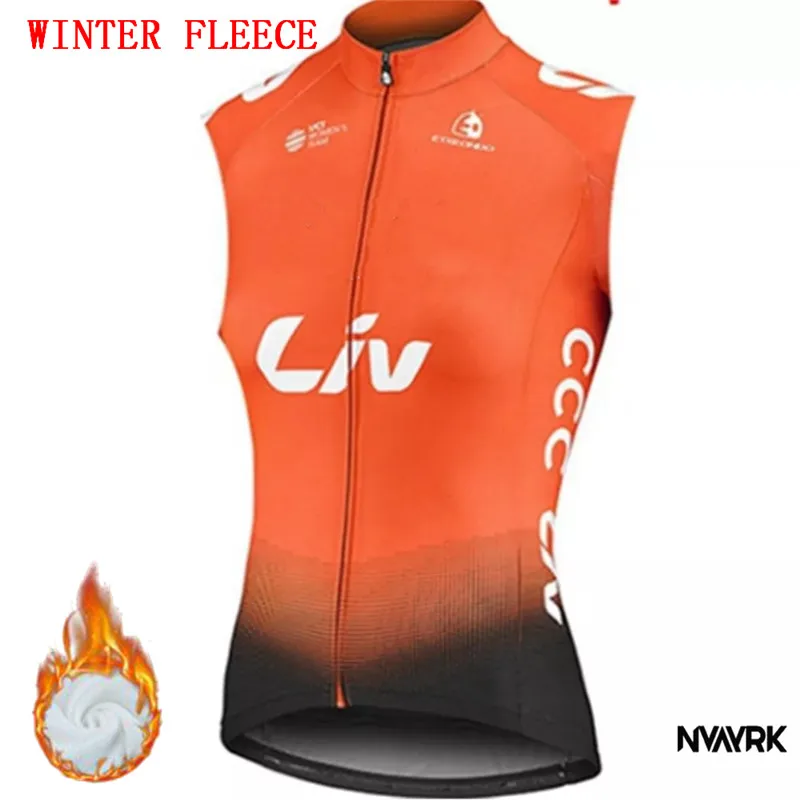2021 Women's Liv Winter Thermal Fleece Windproof Vest Cycle Jersey Ropa Ciclismo Warm MTB Cycling Vest jacket suit 5