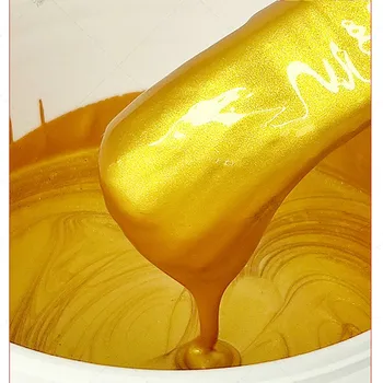 24K Super jasne złoto farba foliowa farba brązująca tłusta migająca złoty metalik farba 1Kg może być nakładana na dowolną powierzchnię tanie i dobre opinie CN (pochodzenie) S415 1000g