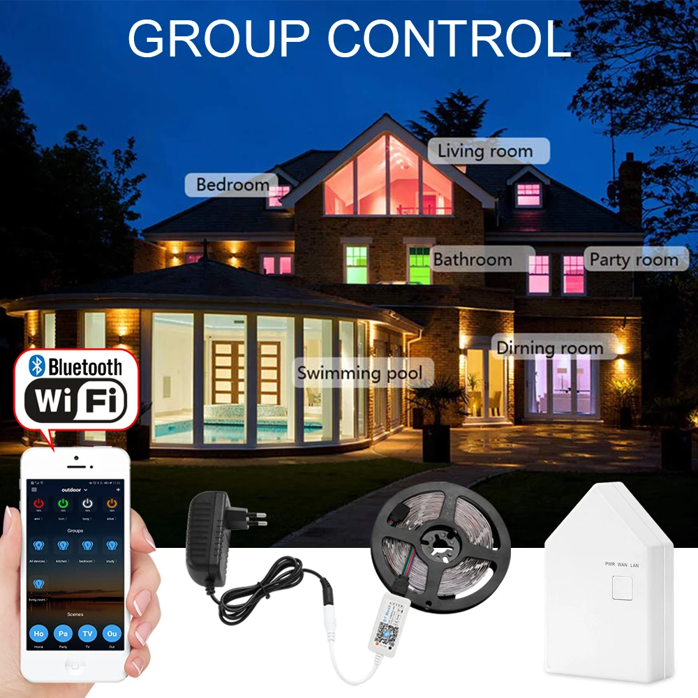 20X RGB теплый холодный белый 3 в 1 светодиодный потолочный светильник вниз свет wifi/Bluetooth сетка/сенсорная панель/приложение/речевой контроллер таймер диммер