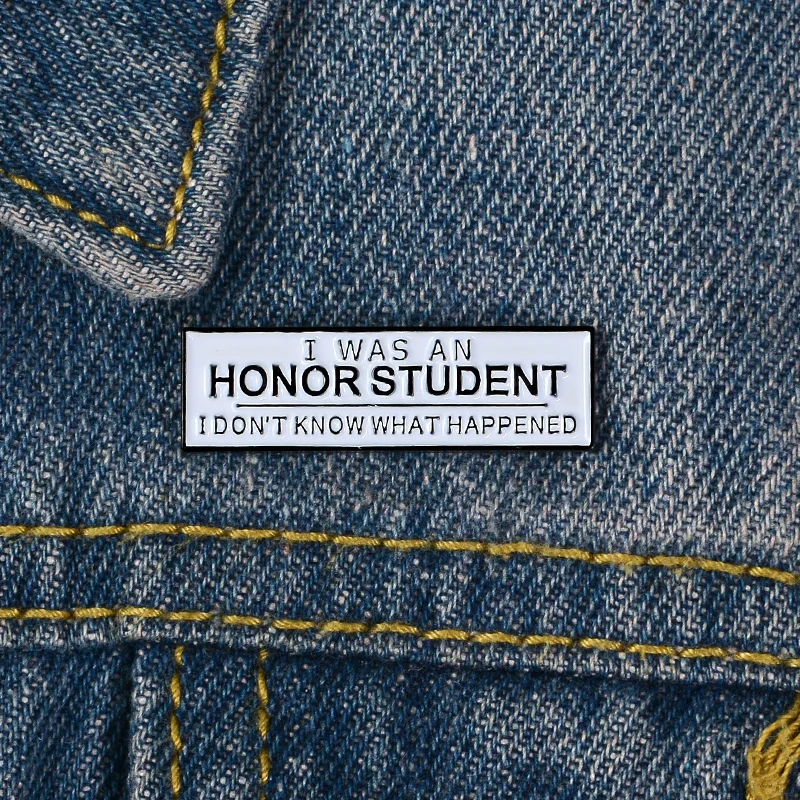 Новинка я был Honor Student Enaml Pin значок булавки на лацканы|Броши| |