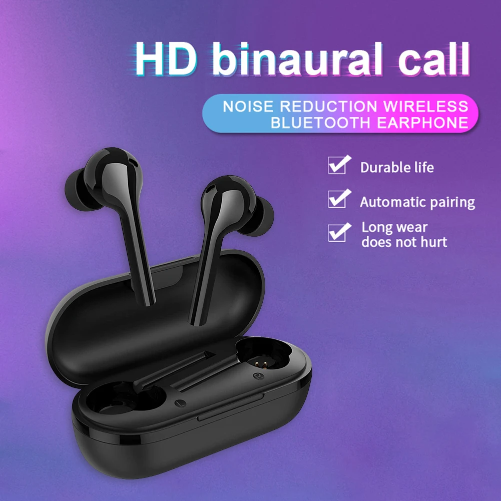 Wireless Bluetooth Headphones V5 0 Touch Control Earphones Stereo HD talking with 400mAh battery Dual Mic earphones