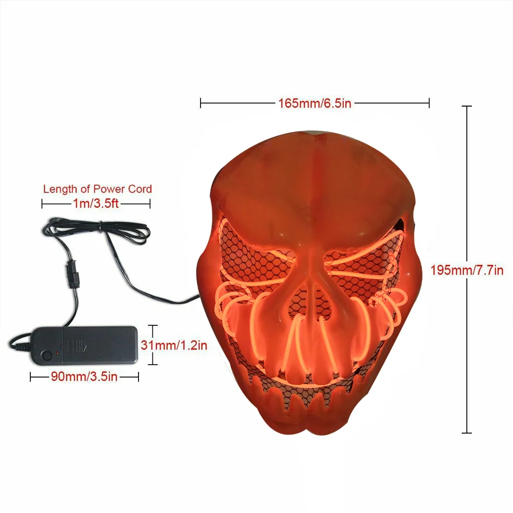 Хэллоуин Тыква страшный светодиодный маска Хэллоуин маска косплей маскарад маски для костюмов светится в темноте вечерние украшения