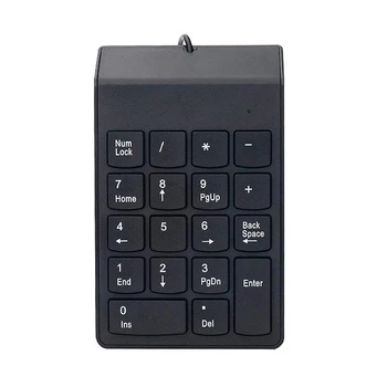 

USB Numeric Keypad,USB 18 Key Number Numeric Keypad Keyboard for Laptop Desktop Computer PC- Black