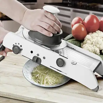 

Multifunctional Vegetable Cutter Slicer Manual Professional Grater With Adjustable Stainless Steel Blades Vegetable Tool HWC