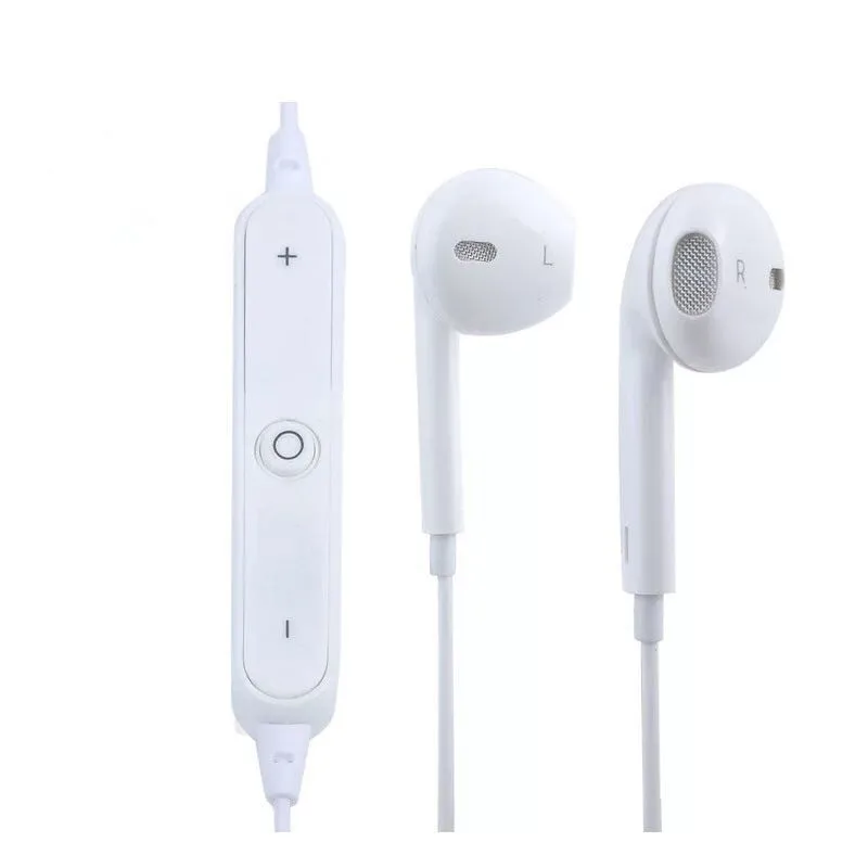 S6 off Белый TWS беспроводные наушники спортивные шейные громкости линия-Контролируемая гарнитура с микрофоном для audifonos геймер для xiomi
