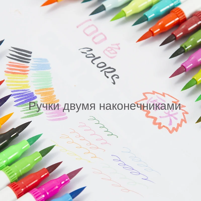 120-Colors-Art-Markers-Dual-Tips-Coloring-Brush-Pen-Fineliner-Color-Water-Marker-School-Art-Supplies (2)