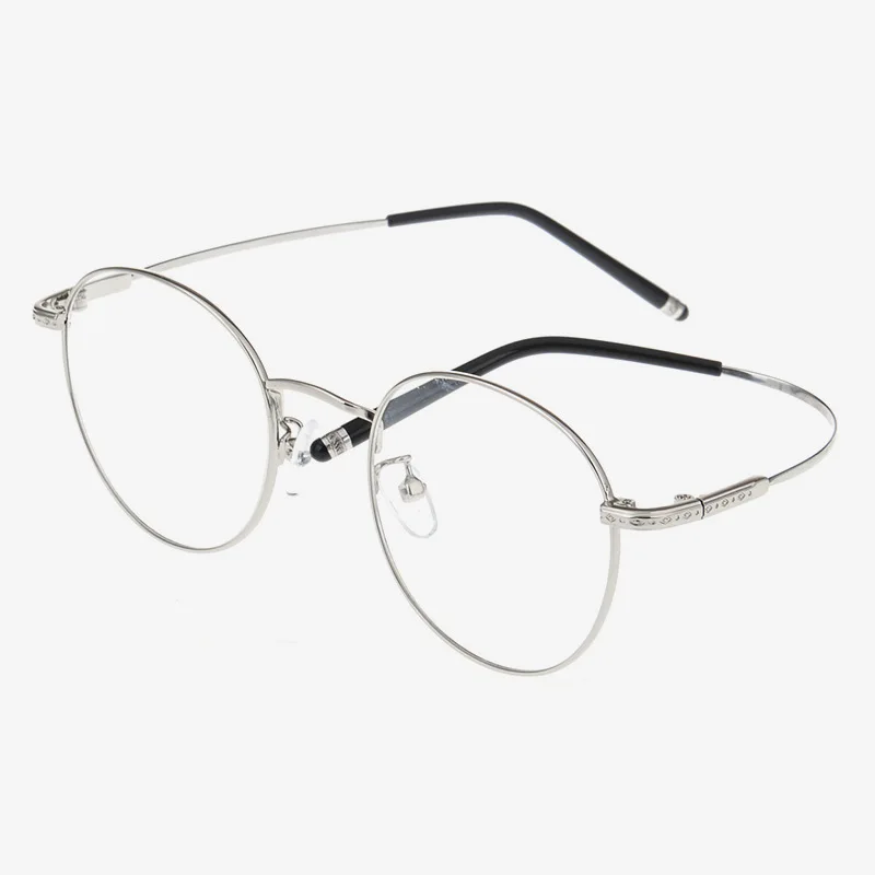 

Round Glasses Frame Woman Men Glasses Retro Myopia Optical Frames Metal Clear le ns Black Silver Gold Eyeglasses Oculos CB8803