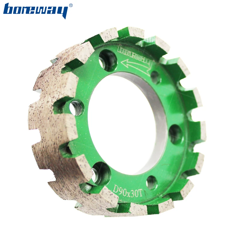 

Boreway D90*30T*50H CNC Continuous Super Duty Standard Stubbing Wheels With 60mm Or 78mm Alex Wheel Adapter For Grinding Stone