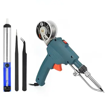 

Eu Plug 220V 60W Hand-Held Internal Heating Soldering Iron Automatically Send Tin With Power Switch Welding Repair Tool(Green)
