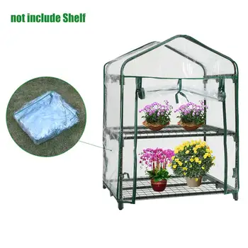 

Two Floors Green Household Plant Cover Greenhouse Mini Garden Warm Room PVC Garden Warm Room 92x69x49CM