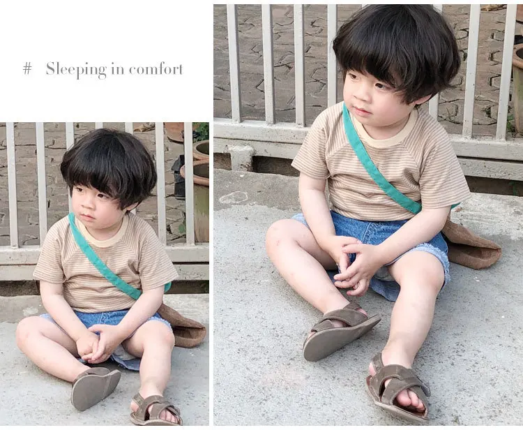 Treebibi Summer New Style CHILDREN'S Trousers Casual Two-color Frayed Edge Denim Shorts Crawler