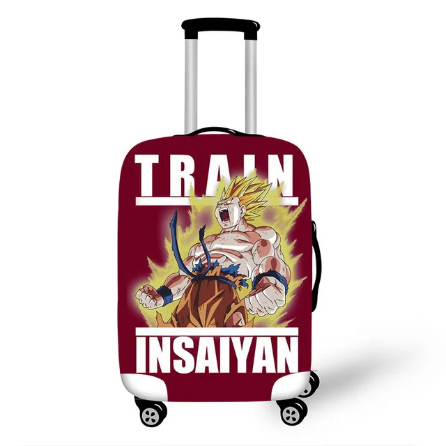ELVISWORDS Dragon Ball Z чехол для чемодана с принтом для путешествий чемодан протектор для мальчиков девочек тележка прочный защитный чехол - Цвет: Прозрачный