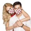 10/50pcs Valentine's Day Disposable Face Mask For Adult Heart Print Masks Sweet Couple Non Woven 3Ply Filter Earloops Mouth Mask 6