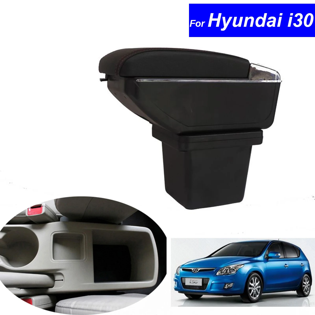 Кожаный Автомобильный подлокотник для Hyundai I30 2009 2010 центральная консоль
