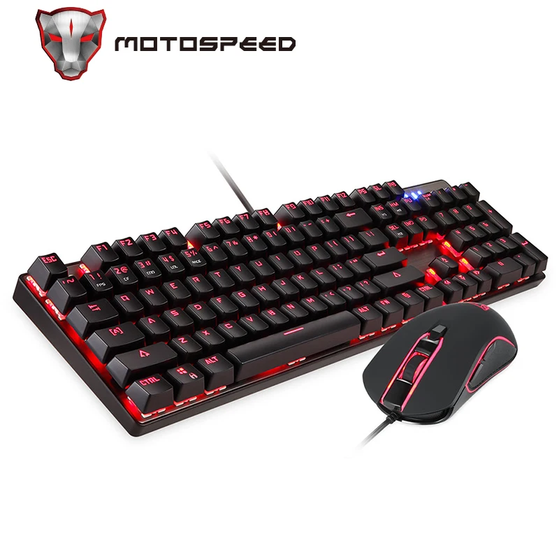 Motospeed CK888 механическая клавиатура светодиодный с Цвет световой подсветкой