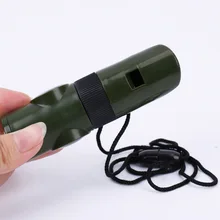 Пластиковый свисток Qihe для кемпинга на открытом воздухе Многофункциональный свисток настраиваемый логотип Science Собранный свисток