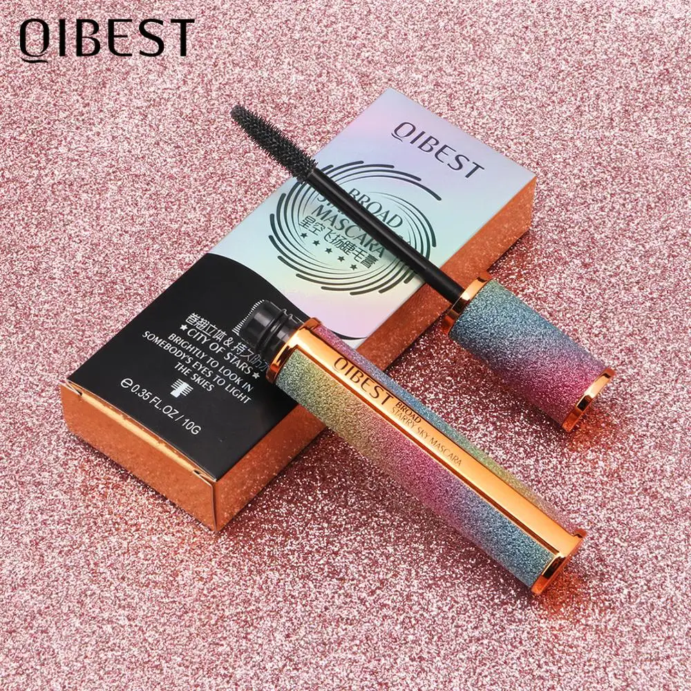 Qibest профессиональный макияж пушистый объем Косметика 3D черный водонепроницаемый тушь для ресниц удлинение завивки ресницы