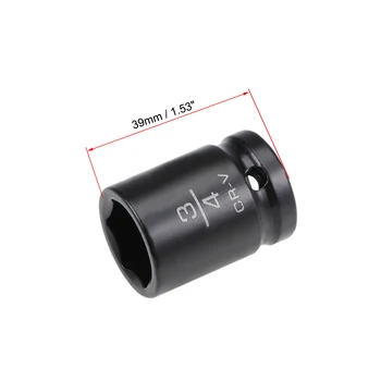 

uxcell 1/2-Inch Drive by 3/4-Inch Shallow Impact Socket, Cr-V, 6-Point