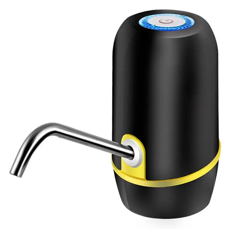 Portable Automatic USB Rechargeable Electric Water Pump Dispenser Bottle - Цвет: Черный