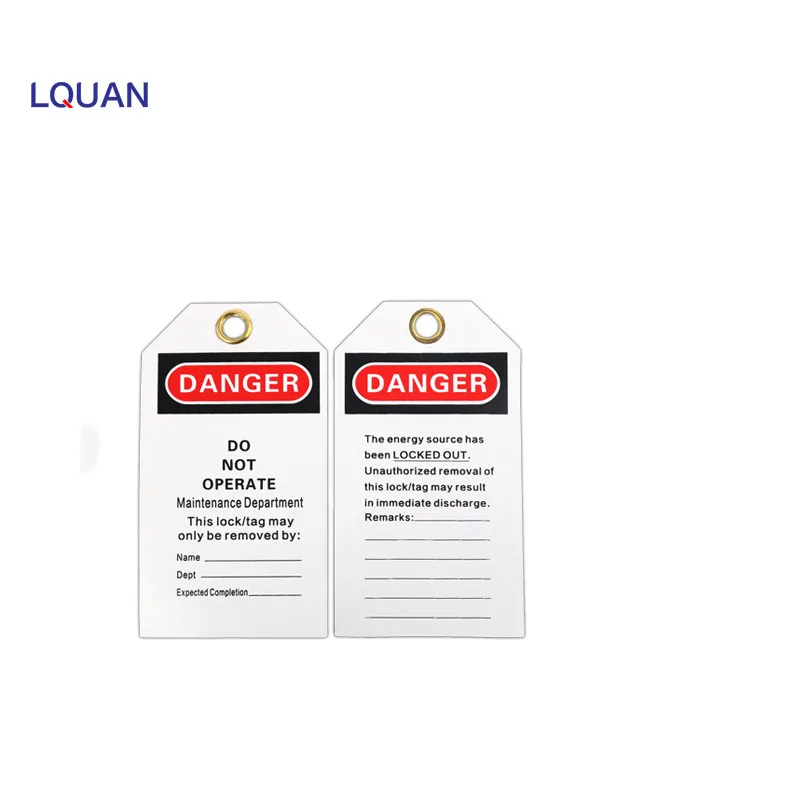 10pcs/lot Do Not Operate Tag Lockout Mark Non Removable Property Signature Caution LOTO Notice Note