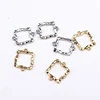 20pcs  Gold Square Bracelet Connector Findings Zina Alloy Charms For Earring Jewelry Make Diy Hollow Bracelets Accessory ► Photo 3/6