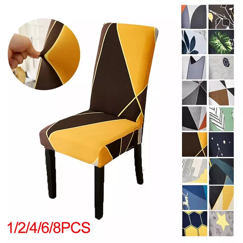1/2/4/6X Chair Covers Seat Slip Covers Wedding Dining Kitchen Protective Elastic 