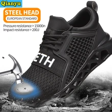 Chaussures de sécurité pour hommes et femmes, baskets de travail indestructibles, Anti perforation et Anti écrasement, Protection avec orteils en acier, 2021
