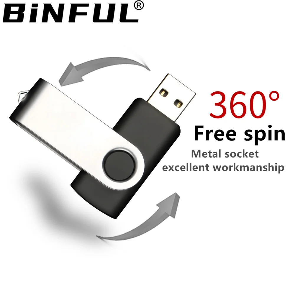 USB флеш накопитель BINFUL 4/32/64/360 гб поворот на 128 °|USB флэш-накопители| |