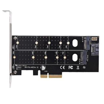 

Dual M.2 Pcie Adapter, M2 Ssd Nvme (M Key) Or Sata (B Key) 22110 2280 2260 2242 2230 To Pci-E 3.0 X 4 Host Controller Expansion