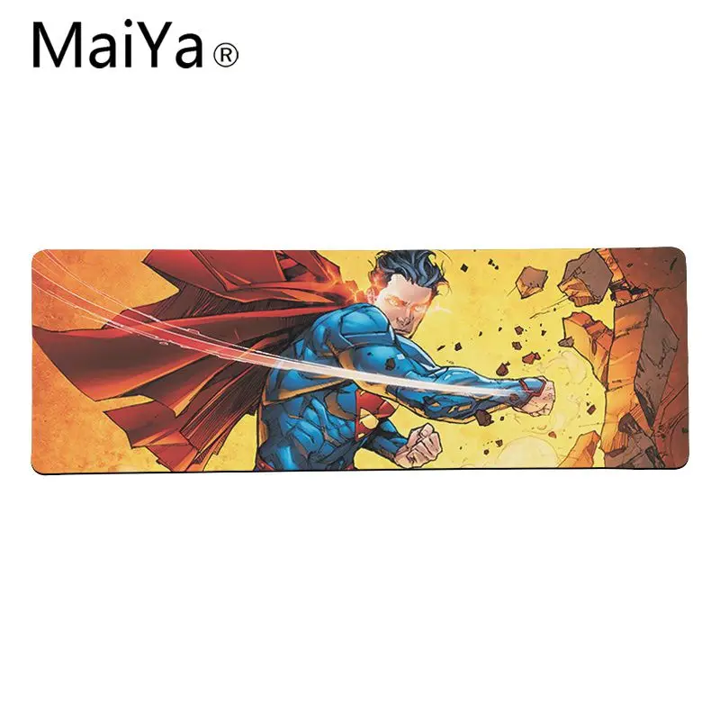 Maiya DC супергерой Супермен комический натуральный резиновый игровой коврик для мыши Настольный коврик большой коврик для мыши клавиатуры коврик