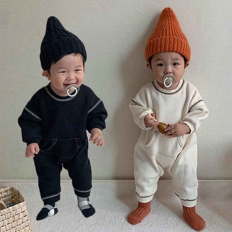 2024 Spring New Newborn Baby Boy Romper Cotton Clothes Long Sleeve Jumpsuit Infant Costume Little Girls Onesie 1