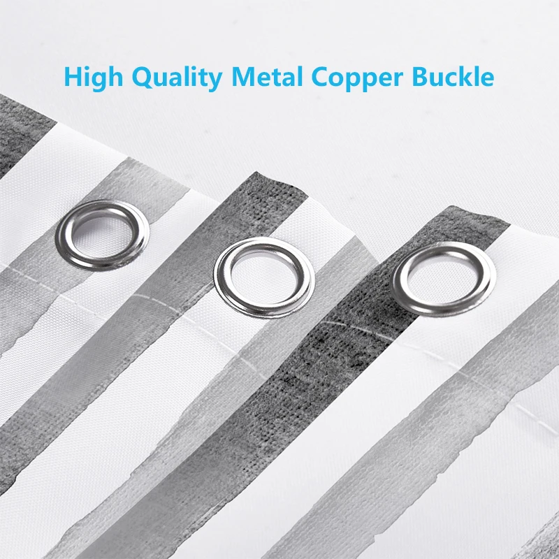 Watercolor Striped Bathroom Shower Curtain Thickened Polyester Fabric Waterproof Shower Curtains Simple and Modern Curtain