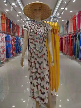 

Hot sale Sequins Net Lace Fabric High Quality African Mesh Wedding Bride Dress Sewing Sequined Embroidered Material