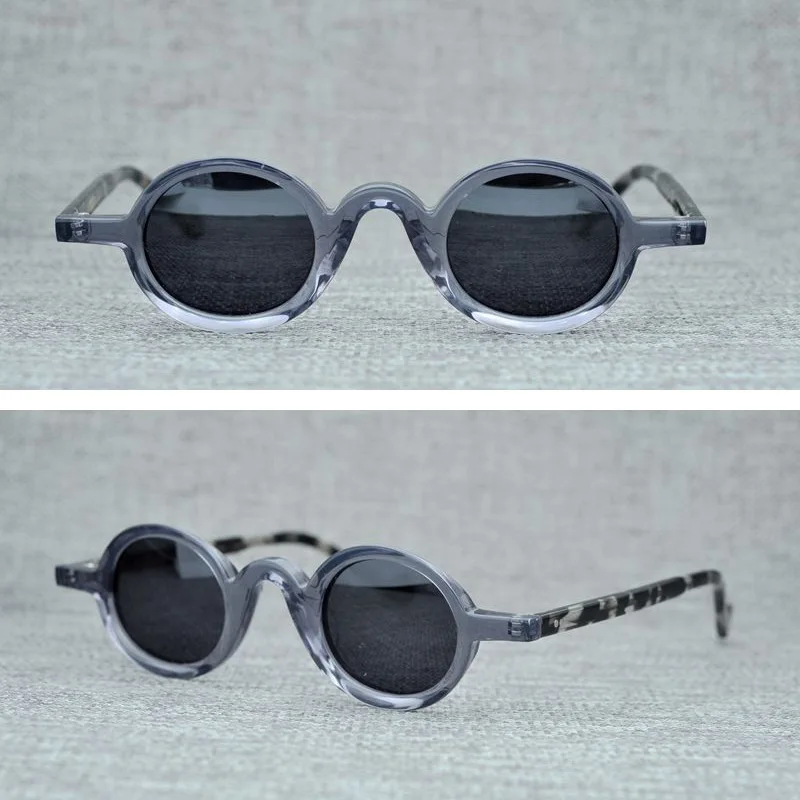 Acetate Polarized Sunglasses Men Women Vintage Small Round Sun Glasses for Men Brand Designer Retro Sunglass Shades UV400 Oculos