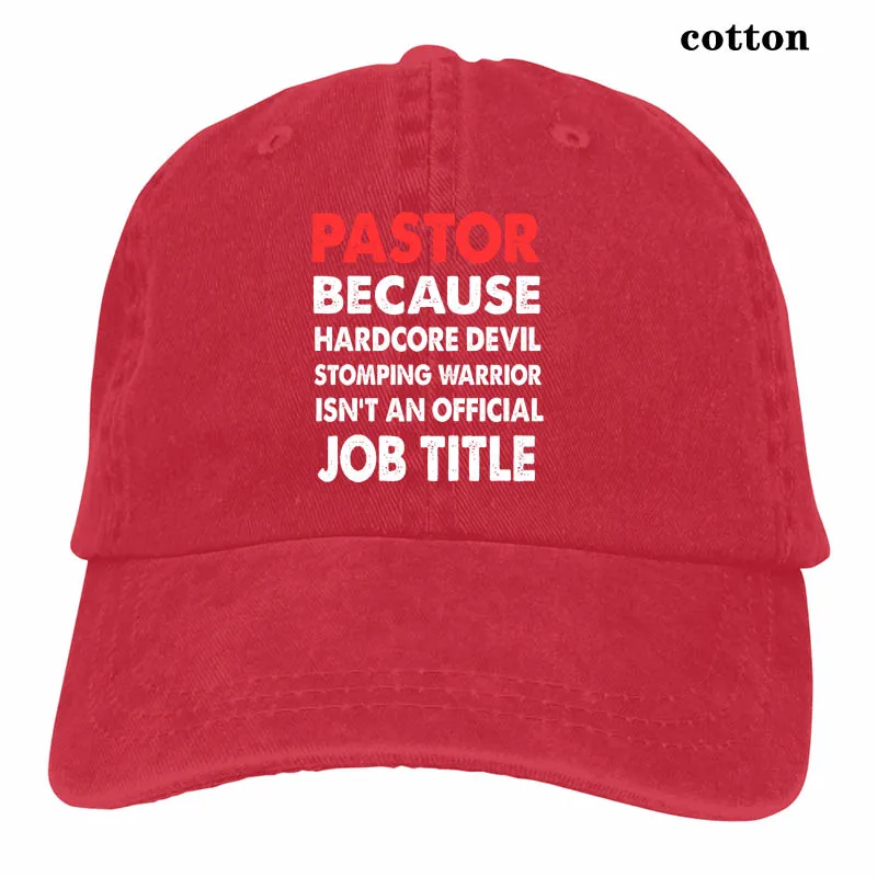 Pastor Job Title Христианский подарок религиозная бейсбольная кепка для мужчин и женщин Кепка для водителя грузовика модная Регулируемая Кепка - Цвет: 3-Red