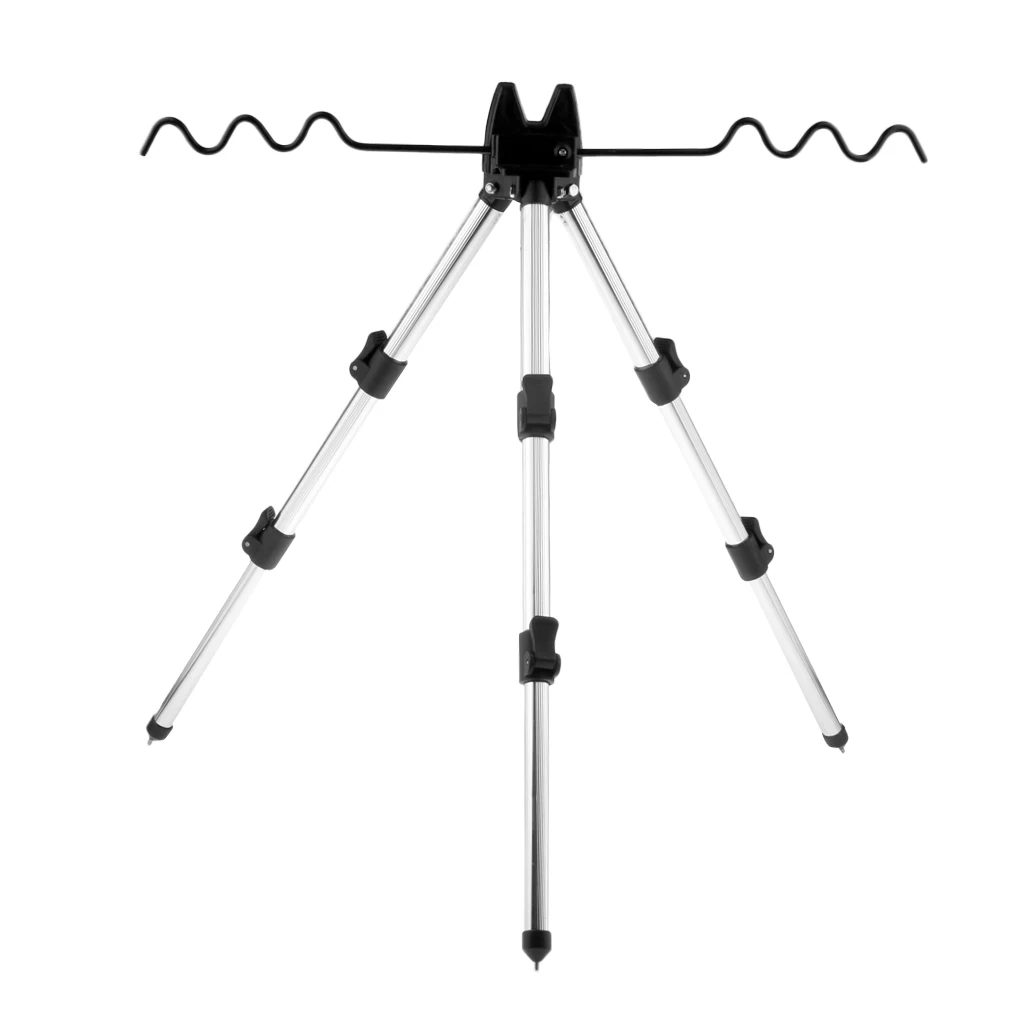 Fishing Rod Tripod Stand Telescopic Fishing Rod Holder Land Hook