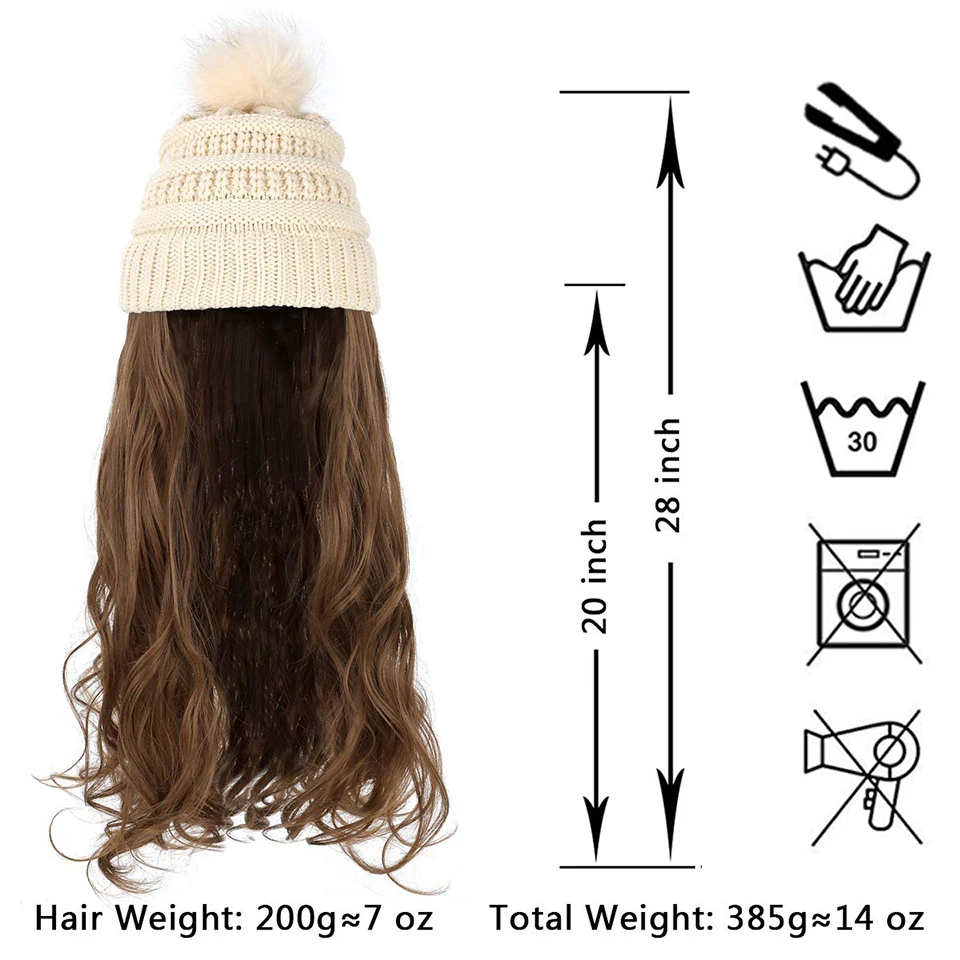 Chic Hat Wigs: Elevate style seamlessly with this versatile fashion fusion .image 1