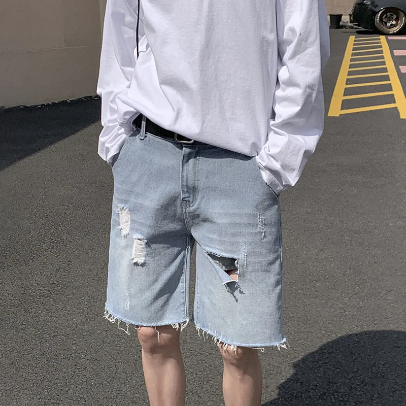 2021 Summer Ripped Hole Jeans Shorts 