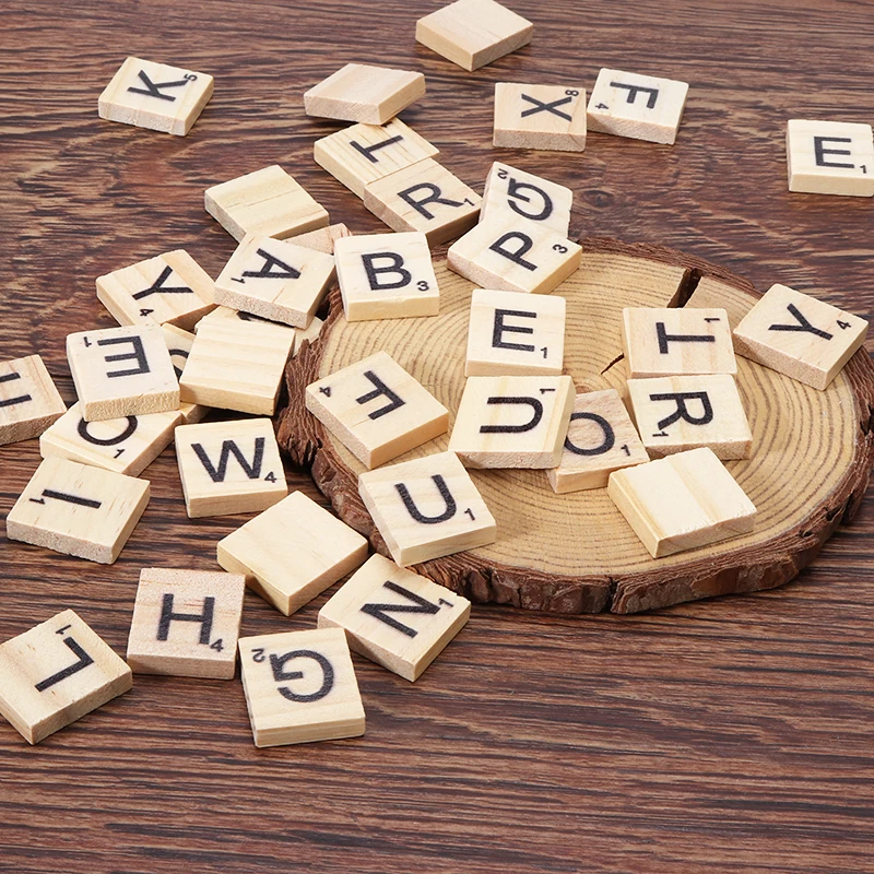 100 шт DIY Mix деревянный скрэббл плитка ремесло буквы Алфавит головоломка доска забавная игра игрушка подарок декоративное ремесло