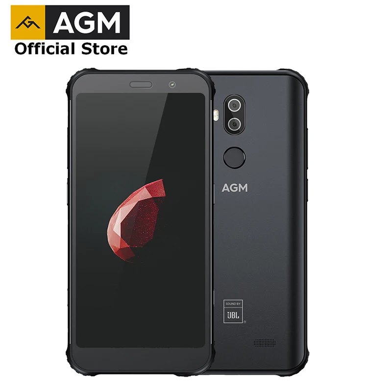 OFFICIAL AGM X3 JBL-Cobanding 5.99'' 8+128G Smartphone NFC SDM845 4100mAh IP68 Waterproof Mobile Phone Dual BOX Speaker