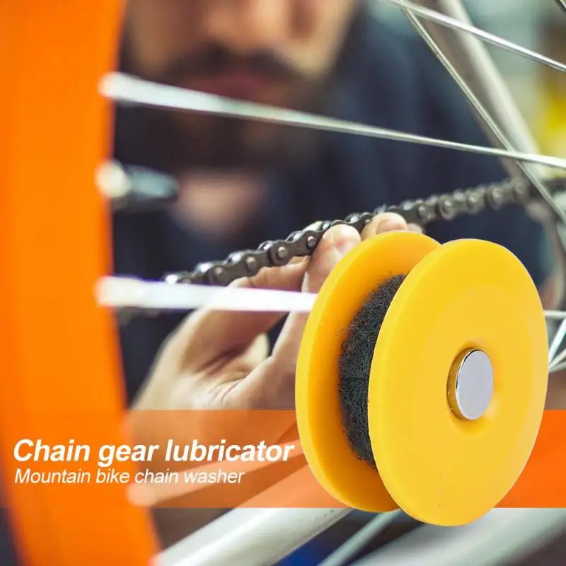 

Durable Mountain Road Bike Chain Washer Durable PVC Strong Compact Practical Lubricating Smooth Roller for Riding Part