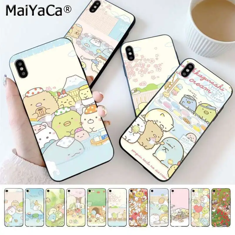 MaiYaCa sumikko gurashi Rilakkuma чехол для телефона Apple iphone 11 pro 8 7 66S Plus X XS MAX 5S SE XR чехлы|Бамперы| |