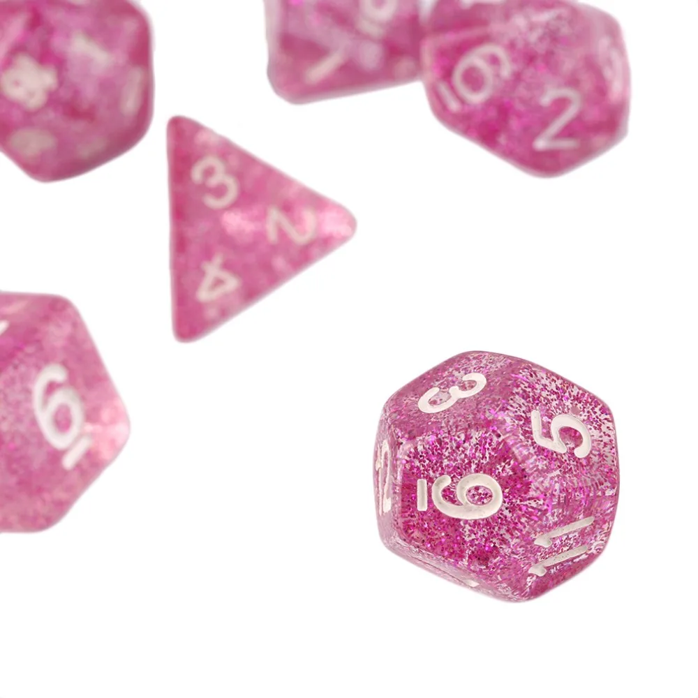 7 шт./компл. игры Multi по бокам кости D4 D6 D8 D10 D12 D20 игральные кубики Прямая ; на ;